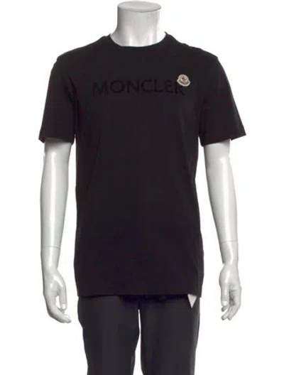 Pre-owned Moncler Graphic Print Crew Neck T-shirt In Black