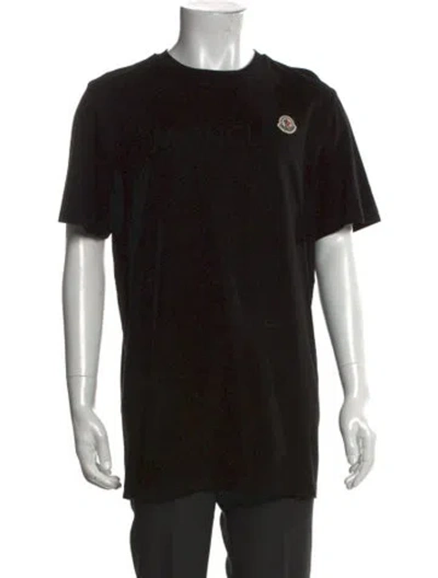 Pre-owned Moncler Graphic Print Crew Neck T-shirt In Black