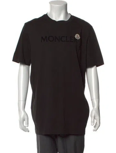 Pre-owned Moncler Graphic Print Crew Neck T-shirt In Black