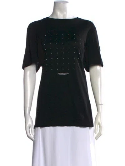 Pre-owned Moncler Graphic Print Crew Neck T-shirt In Black