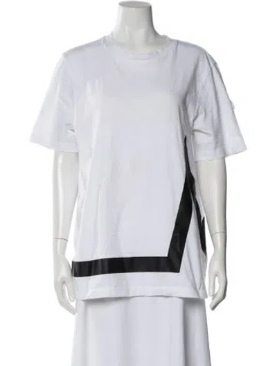 Pre-owned Moncler Graphic Print Crew Neck T-shirt In Blue