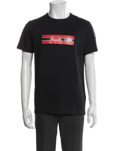 Pre-owned Moncler Graphic Print Crew Neck T-shirt In Blue