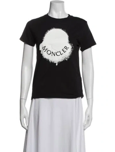 Pre-owned Moncler Graphic Print Crew Neck T-shirt In Blue