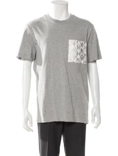 Pre-owned Moncler Graphic Print Crew Neck T-shirt In Gray