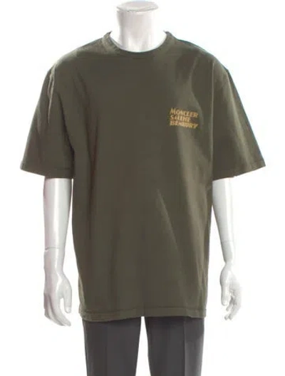 Pre-owned Moncler Graphic Print Crew Neck T-shirt In Green