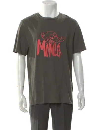 Pre-owned Moncler Graphic Print Crew Neck T-shirt In Green