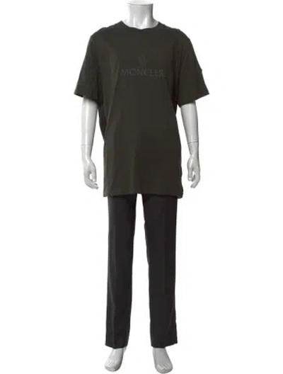 Pre-owned Moncler Graphic Print Crew Neck T-shirt In Green