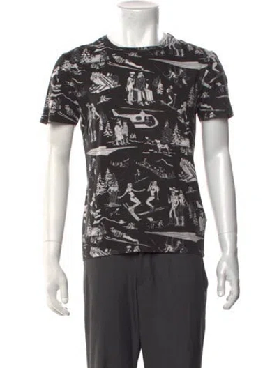 Pre-owned Moncler Graphic Print Crew Neck T-shirt In Multicolor