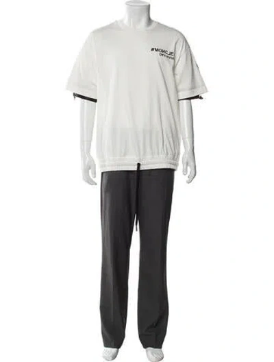 Pre-owned Moncler Graphic Print Crew Neck T-shirt In Neutral
