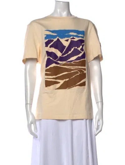 Pre-owned Moncler Graphic Print Crew Neck T-shirt In Neutral