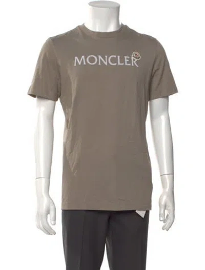 Pre-owned Moncler Graphic Print Crew Neck T-shirt In Neutral