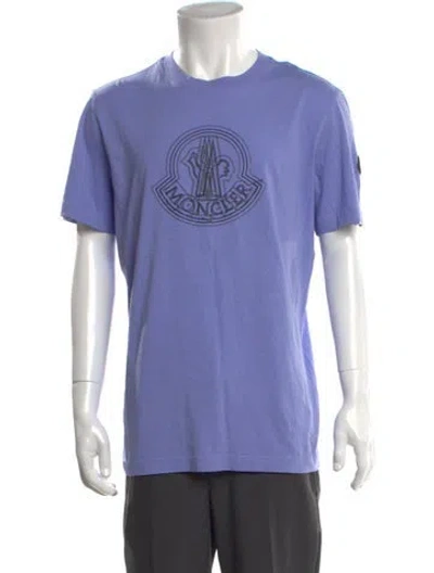 Pre-owned Moncler Graphic Print Crew Neck T-shirt W/ Tags In Blue