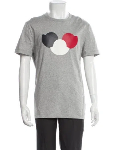 Pre-owned Moncler Graphic Print Crew Neck T-shirt W/ Tags In Gray