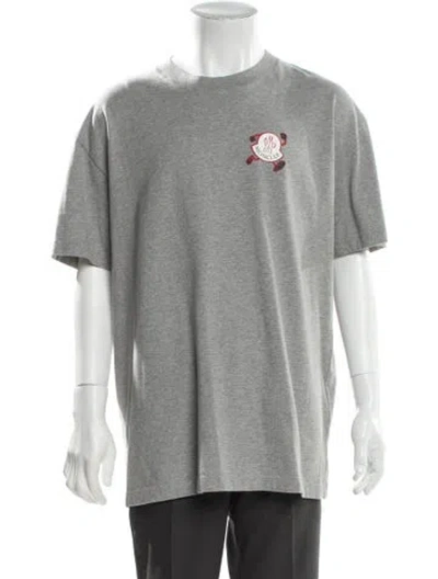 Pre-owned Moncler Graphic Print Crew Neck T-shirt W/ Tags In Gray