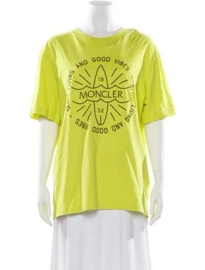 Pre-owned Moncler Graphic Print Crew Neck T-shirt W/ Tags In Green