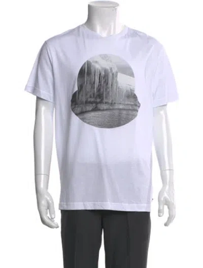 Pre-owned Moncler Graphic Print Crew Neck T-shirt W/ Tags In White