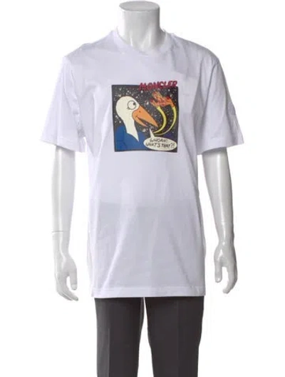 Pre-owned Moncler Graphic Print Crew Neck T-shirt W/ Tags In White