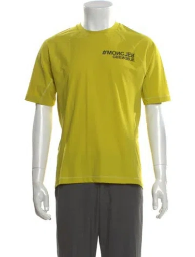 Pre-owned Moncler Graphic Print Crew Neck T-shirt W/ Tags In Yellow