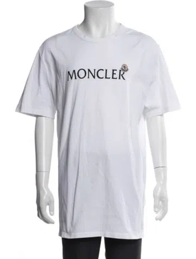 Pre-owned Moncler Graphic Print Crew Neck T-shirt In White