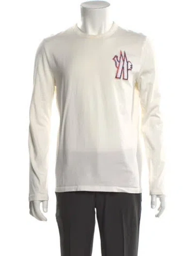 Pre-owned Moncler Graphic Print Crew Neck T-shirt In White