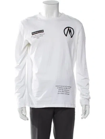 Pre-owned Moncler Graphic Print Crew Neck T-shirt In White