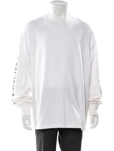 Pre-owned Moncler Graphic Print Crew Neck T-shirt In White