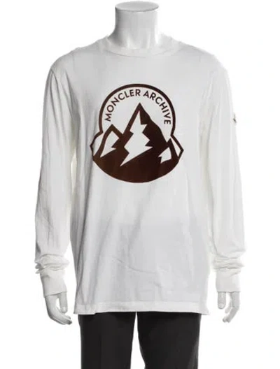 Pre-owned Moncler Graphic Print Crew Neck T-shirt In White