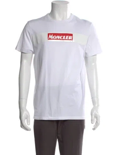 Pre-owned Moncler Graphic Print Crew Neck T-shirt In White