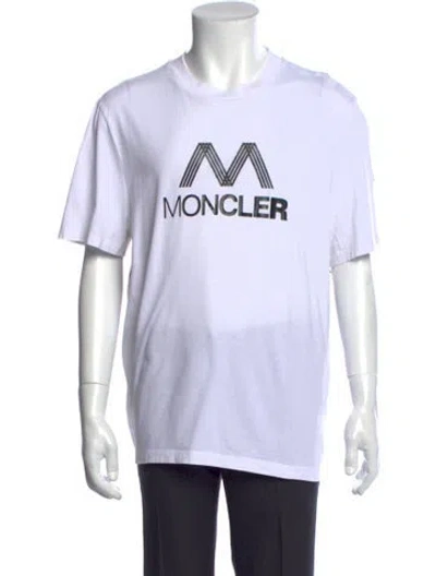 Pre-owned Moncler Graphic Print Crew Neck T-shirt In White