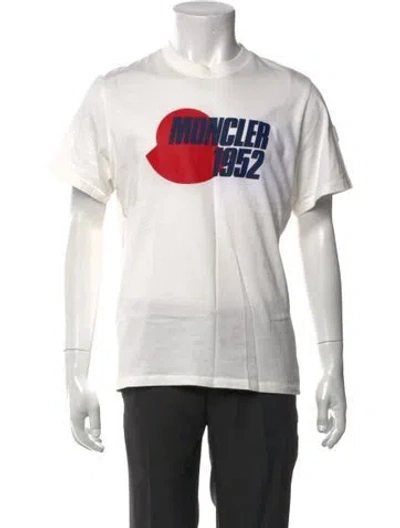 Pre-owned Moncler Graphic Print Crew Neck T-shirt In White