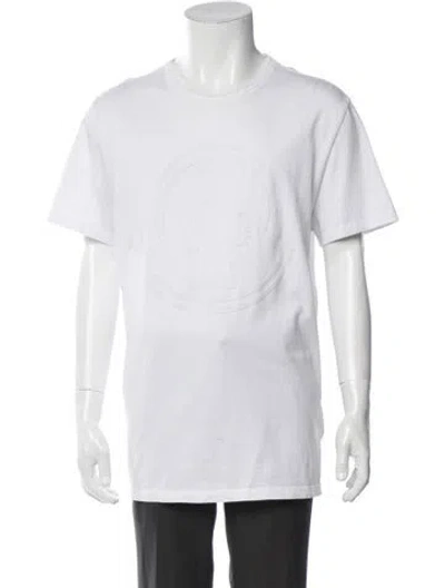 Pre-owned Moncler Graphic Print Crew Neck T-shirt In White