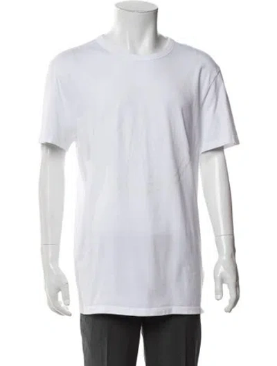 Pre-owned Moncler Graphic Print Crew Neck T-shirt In White