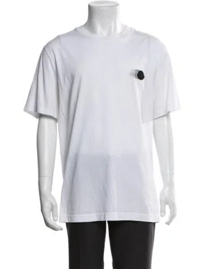 Pre-owned Moncler Graphic Print Crew Neck T-shirt In White