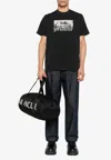 Moncler Graphic Mountain Print Short Sleeve T-shirt In Black