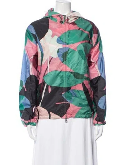 Pre-owned Moncler Graphic Print Down Jacket In Multicolor