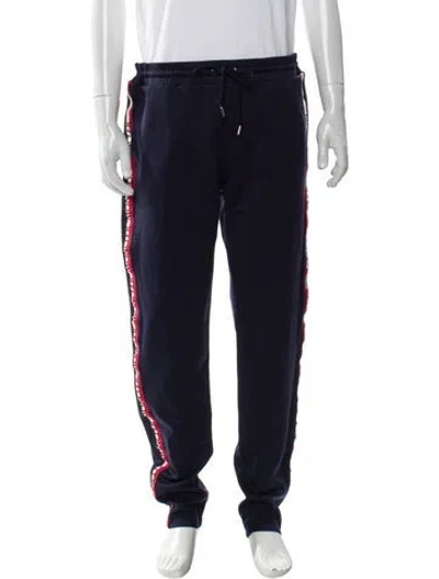 Pre-owned Moncler Graphic Print Joggers In Blue