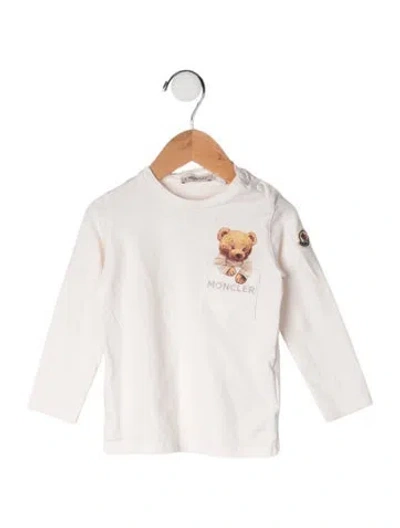Pre-owned Moncler Babies' Graphic Print Long Sleeve Top In Neutrals