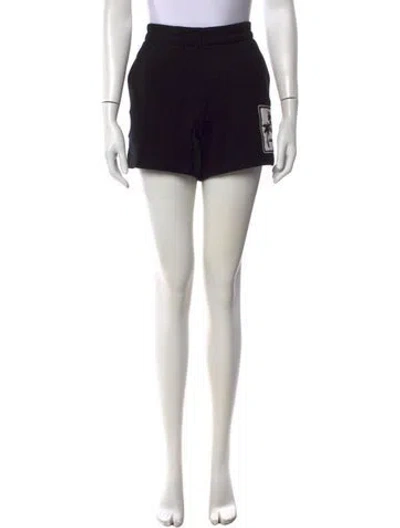 Pre-owned Moncler Graphic Print Mini Shorts In Blue