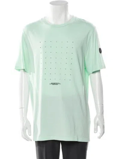 Pre-owned Moncler Graphic Print Scoop Neck T-shirt In Green