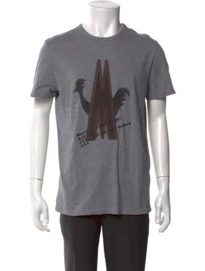 Pre-owned Moncler Graphic Print Short Sleeve Shirt In Gray