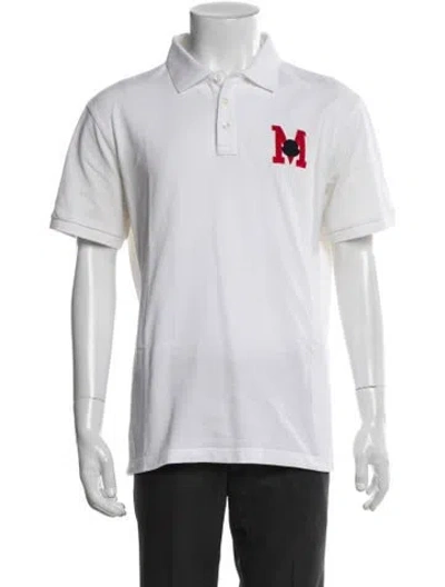 Pre-owned Moncler Graphic Print Short Sleeve Shirt In White