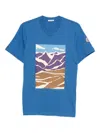 Moncler Graphic-print Short-sleeve T-shirt In Blue
