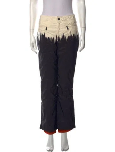 Pre-owned Moncler Graphic Print Ski Pants In Black