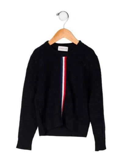 Pre-owned Moncler Babies' Graphic Print Sweater In Blue