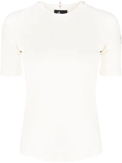 Moncler T-shirt Mit Grafischem Print In White