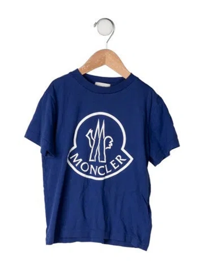 Pre-owned Moncler Kids' Graphic Print T-shirt In Blue