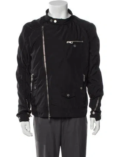 Pre-owned Moncler Graphic Print Windbreaker In Black