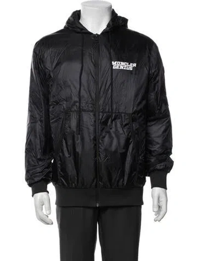 Pre-owned Moncler Graphic Print Windbreaker In Gray