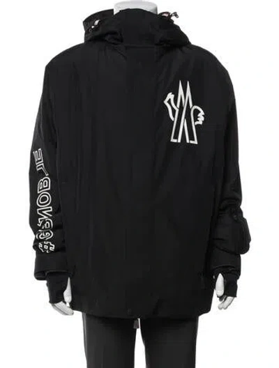Pre-owned Moncler Graphic Print Windbreaker In Gray