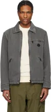 Moncler Surchemise Acate Matelassée En Denim In 999 - Black